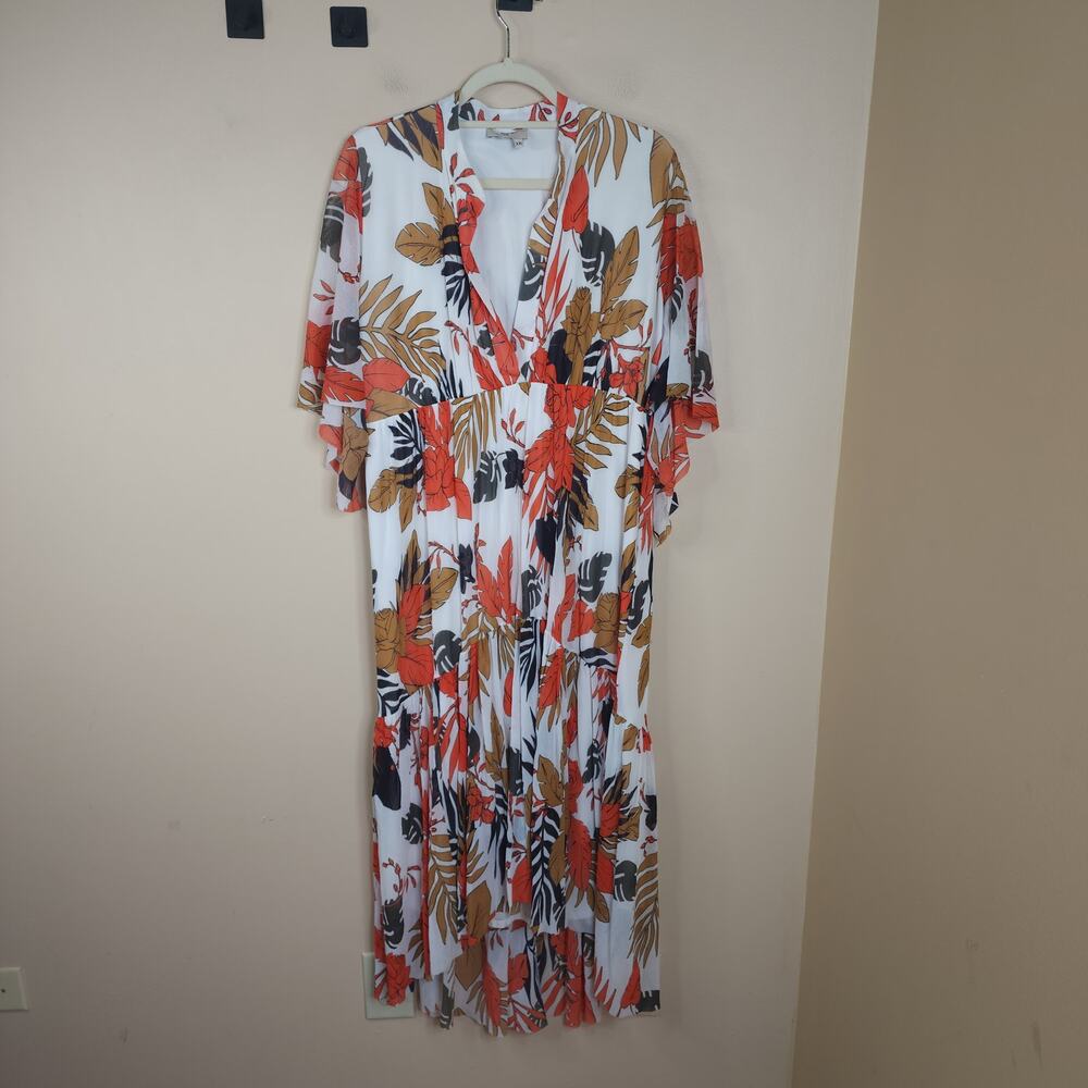 FUZZI Leaf Print Tulle Dress Size XXL DAMAGED